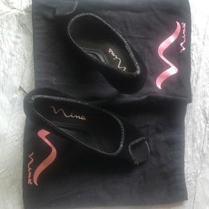 Nina, Beautiful Velvet /studdedsize 10, open toe heels